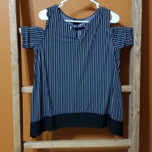 Black and white printed blouse